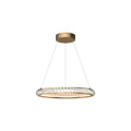 Elegant Round Gold Crystal LED Chandelier for Ceiling