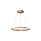 Elegant Round Gold Crystal LED Chandelier for Ceiling