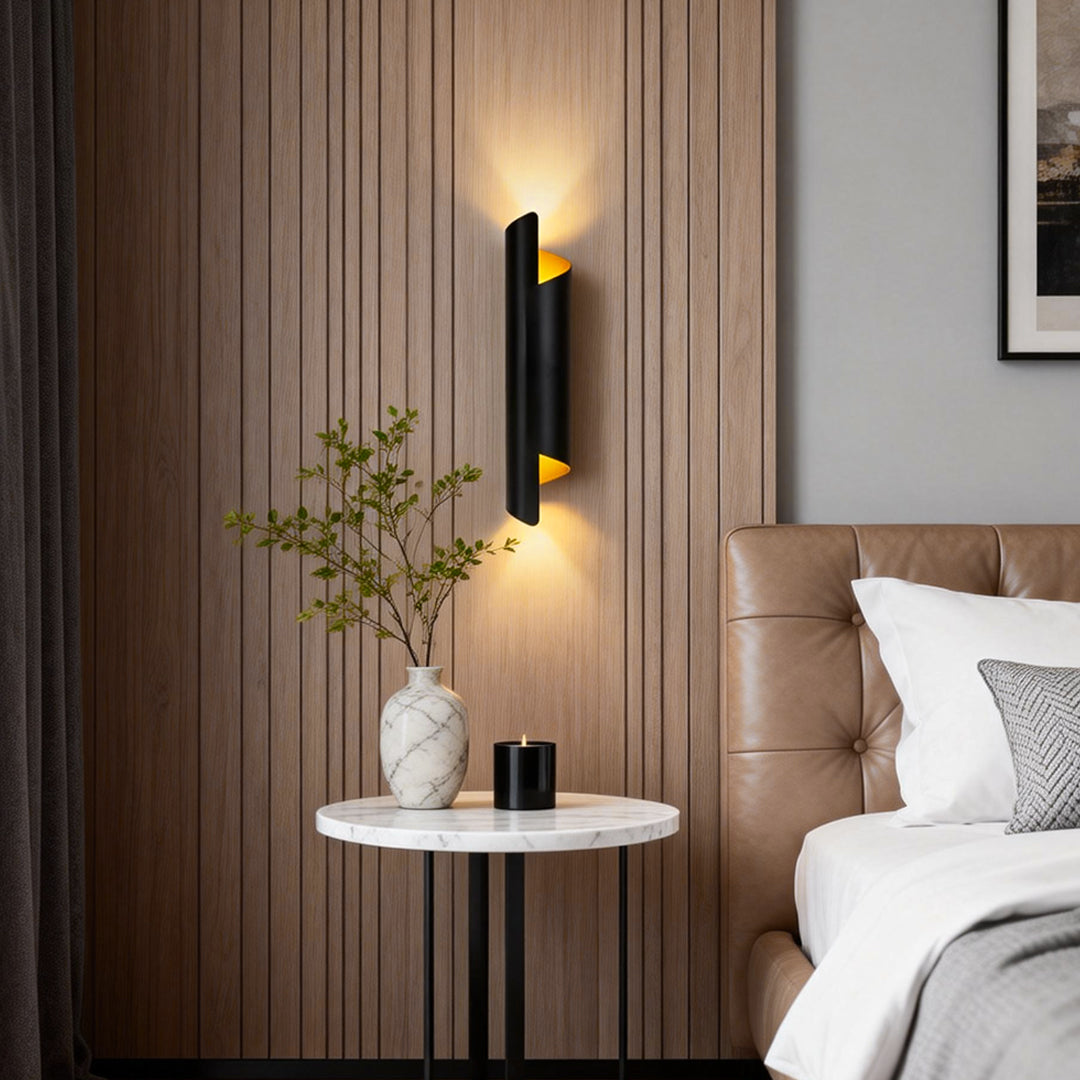 Modern Minimalist Metal LED Scroll Wall Sconce
