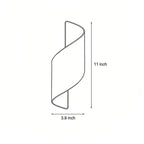 Premium Dual-Sided LED Spiral Wall Light - Waterproof Design
