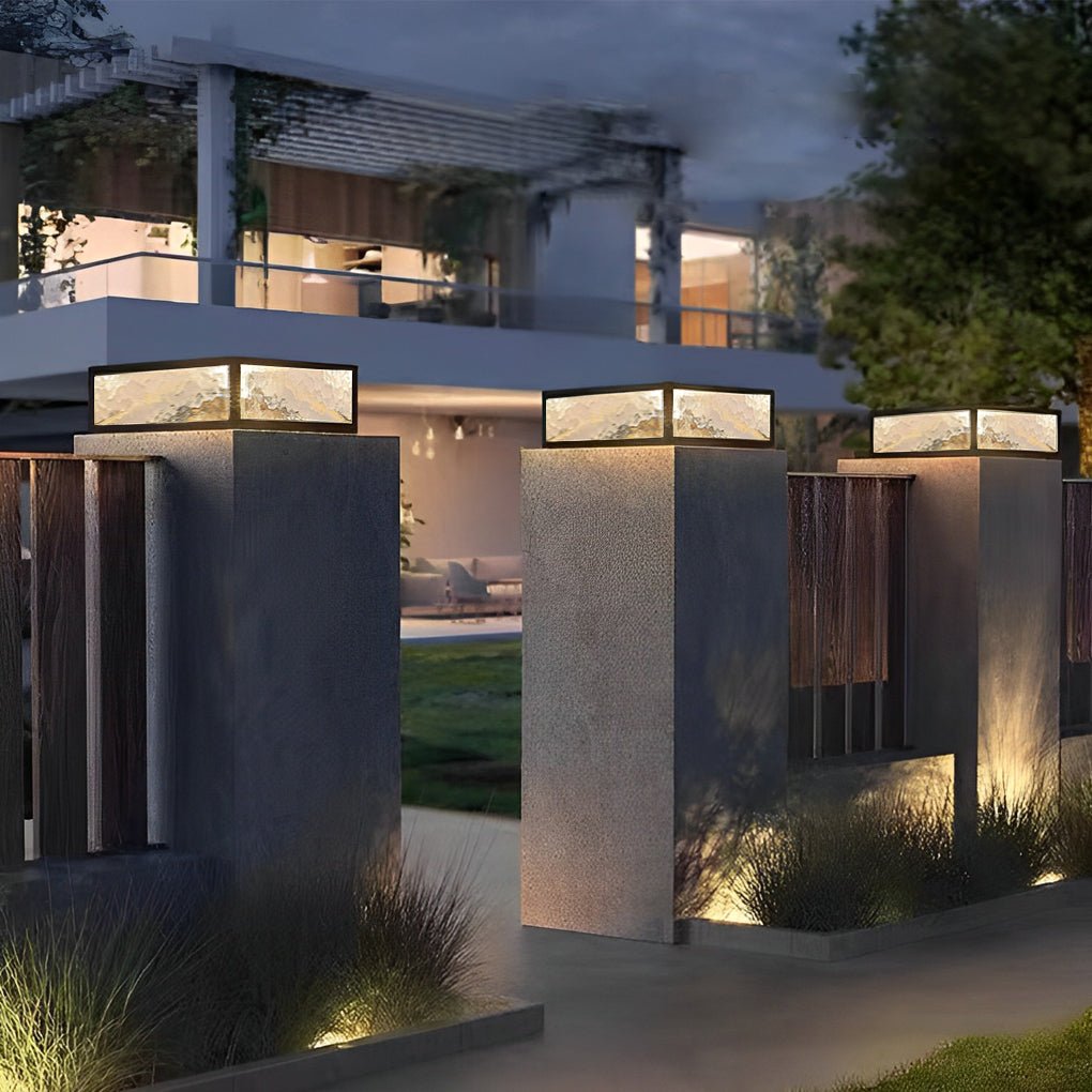 Modern Waterproof Square LED Outdoor Pillar Light