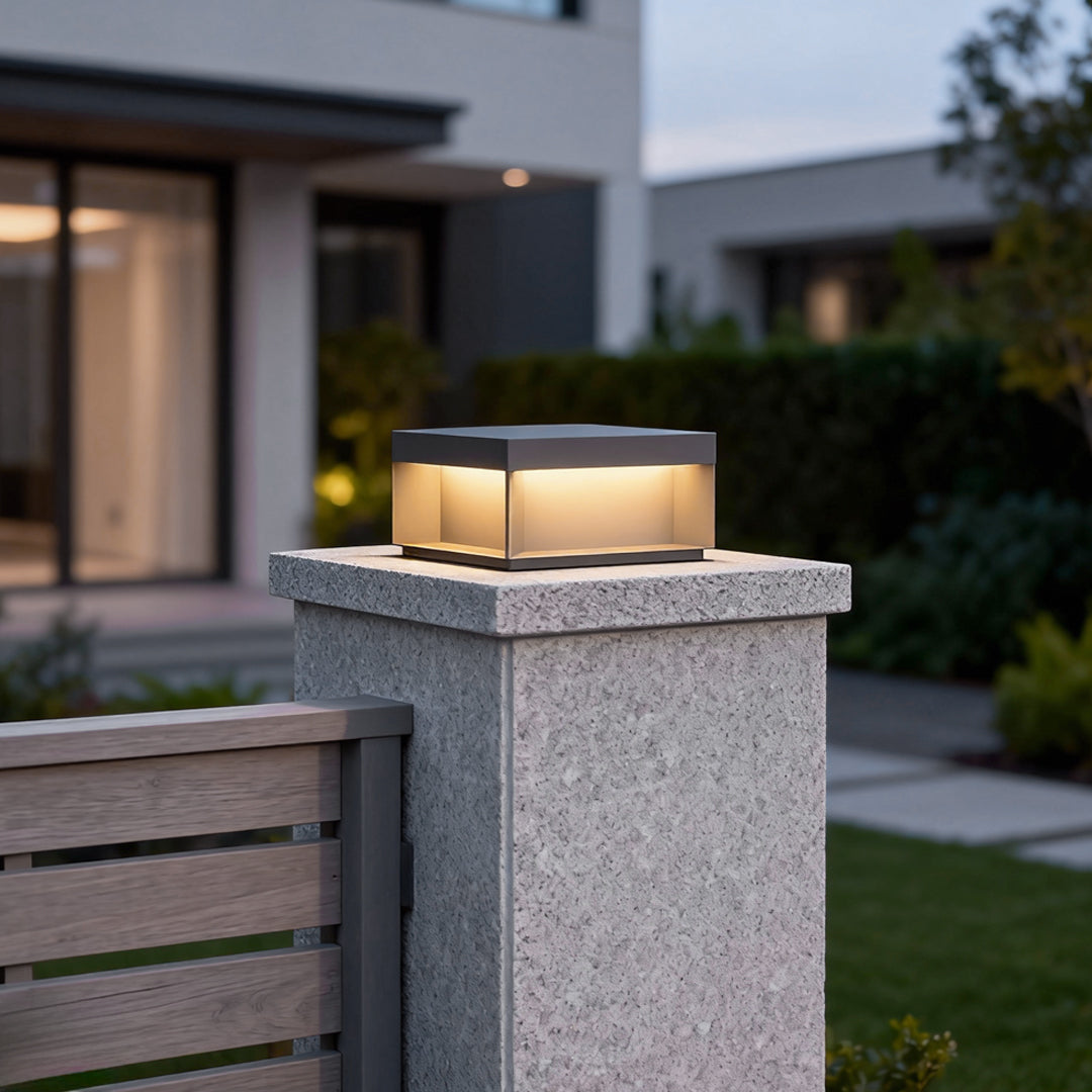 Premium Black Square Solar LED Deck Lights for Outdoor Landscaping