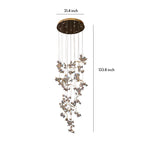 Elegant Crystal Rotating Chandelier for Staircase