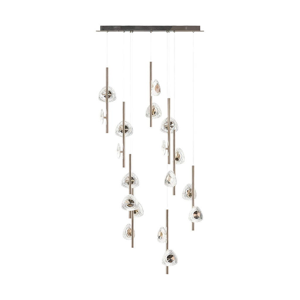Modern Aluminum Crystal Chandelier for Staircases