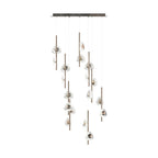 Modern Aluminum Crystal Chandelier for Staircases