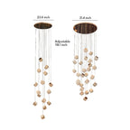 Crystal Cube Chandelier Ceiling Light for Stairs