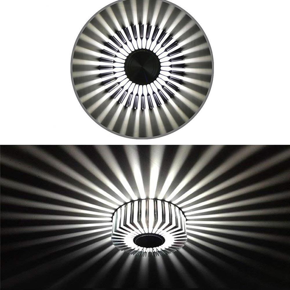 Contemporary Sunburst LED Ceiling Light Fixture