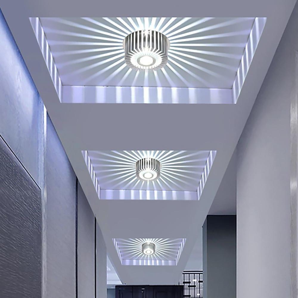 Contemporary Sunburst LED Ceiling Light Fixture