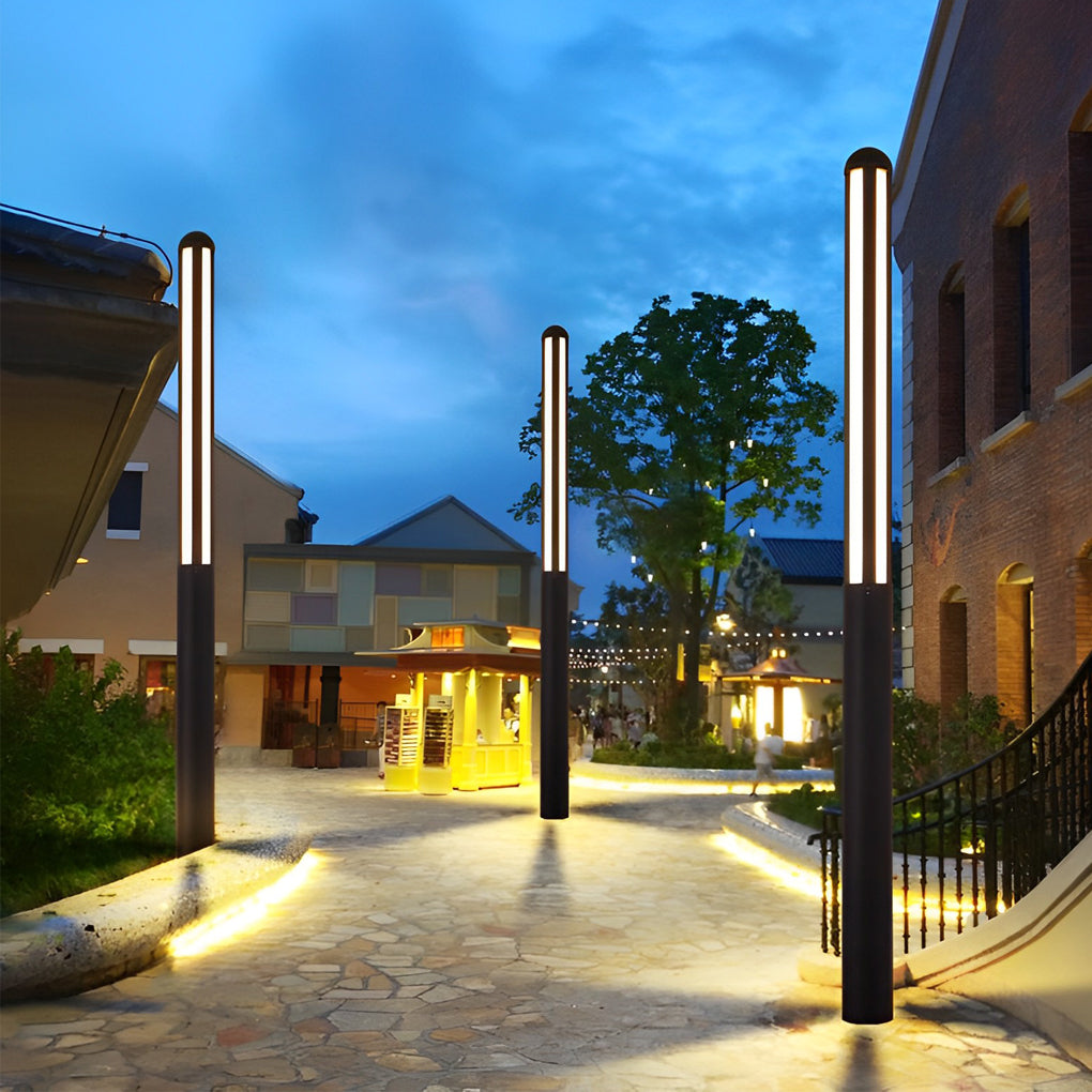 Modern Waterproof LED Tall Garden Bollard Light