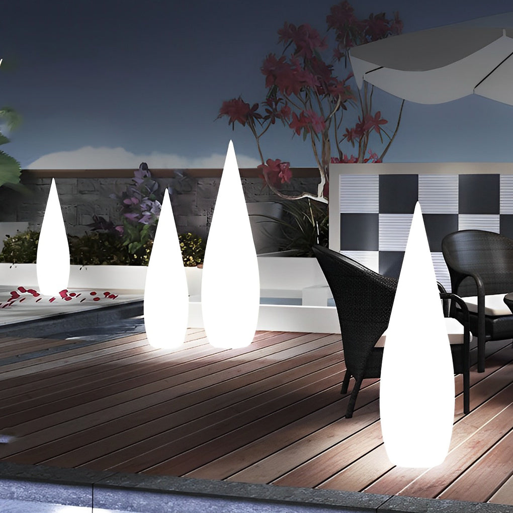 Stylish LED Teardrop Outdoor Floor Lamp - Modern Landscape Lighting