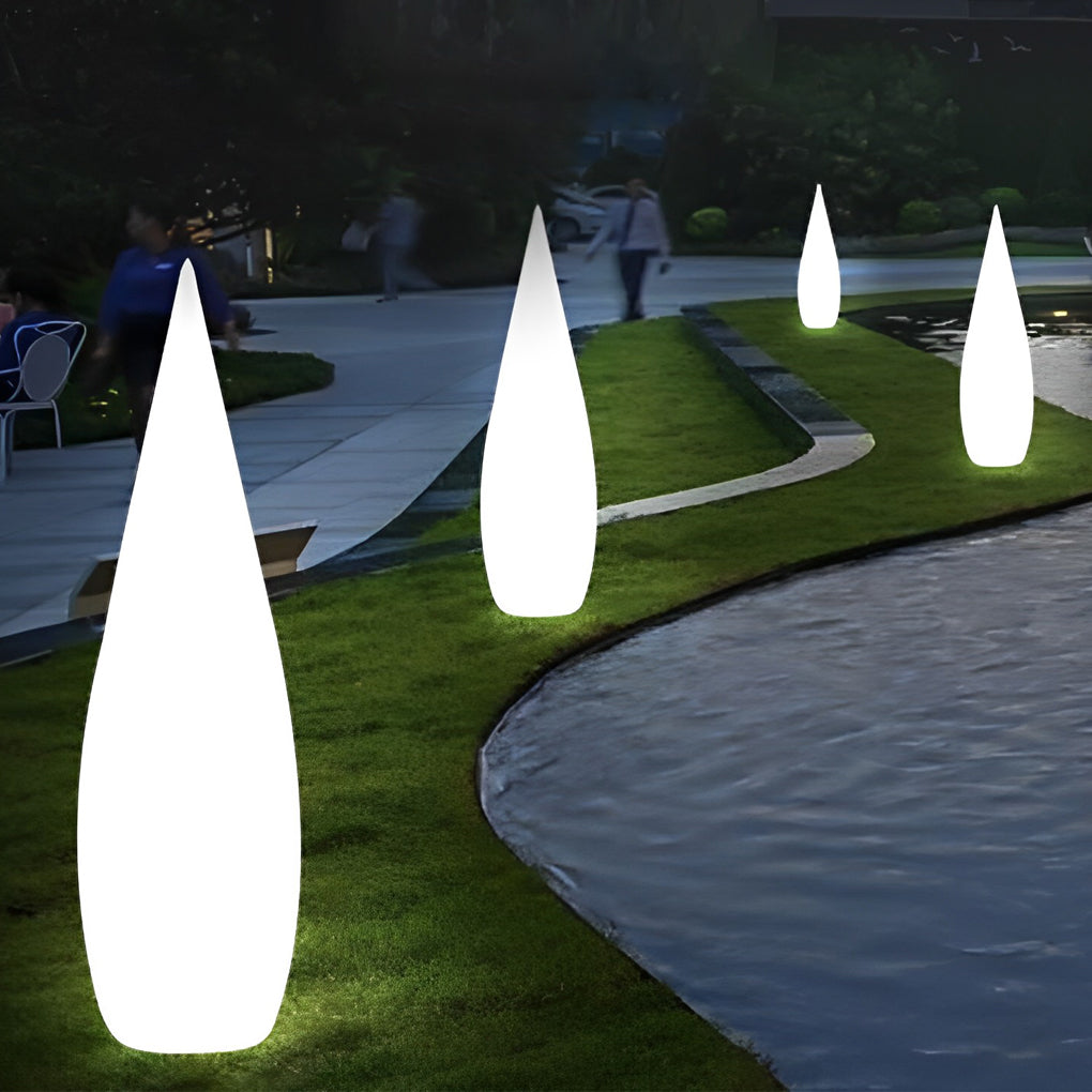 Stylish LED Teardrop Outdoor Floor Lamp - Modern Landscape Lighting