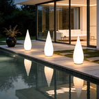 Stylish LED Teardrop Outdoor Floor Lamp - Modern Landscape Lighting