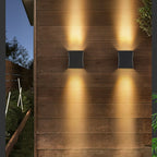 Modern Black LED Outdoor Wall Lights - Up and Down Design