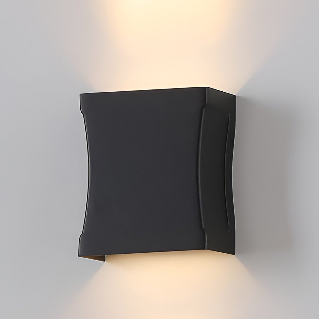 Modern Black LED Outdoor Wall Lights - Up and Down Design