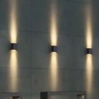 Modern Black LED Outdoor Wall Lights - Up and Down Design