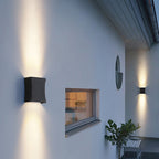 Modern Black LED Outdoor Wall Lights - Up and Down Design