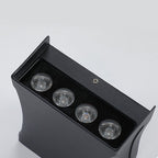 Modern Black LED Outdoor Wall Lights - Up and Down Design