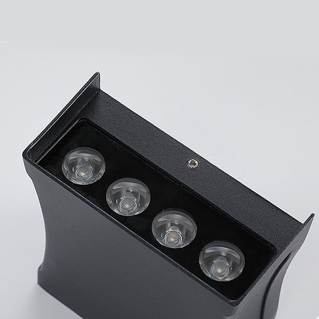 Modern Black LED Outdoor Wall Lights - Up and Down Design
