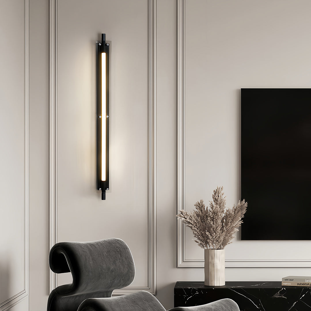 Black LED Wall Strip Lights for Hallways - Up-Down Linear Design