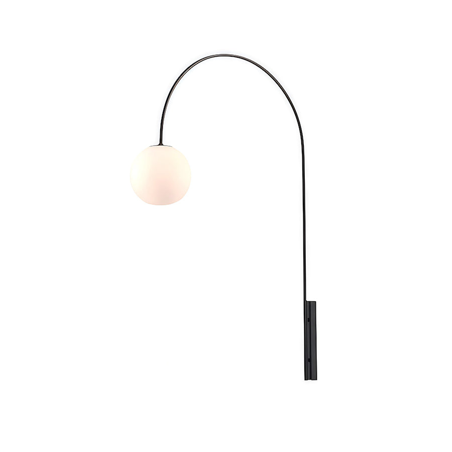Premium Black Wall Arm Light with Long Rod - Decorative Iron Art Lamp