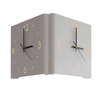 Modern Square Backlit Metal Wall Clock Lamp