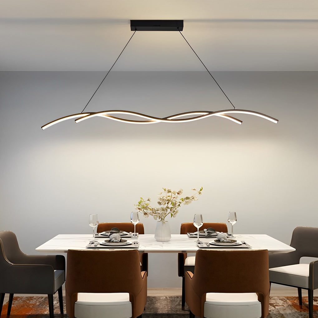 Contemporary Wave LED Pendant Light for Elegant Ceilings