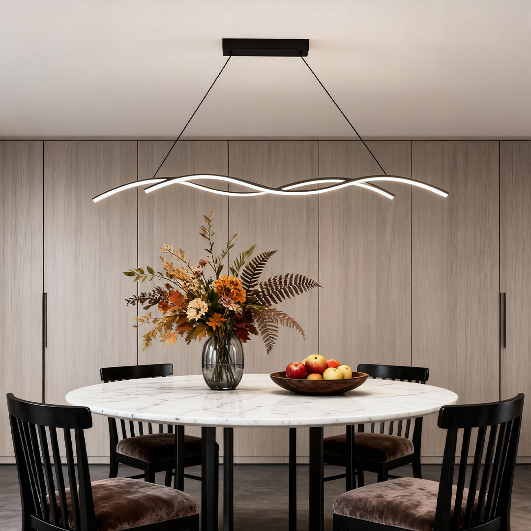 Contemporary Wave LED Pendant Light for Elegant Ceilings