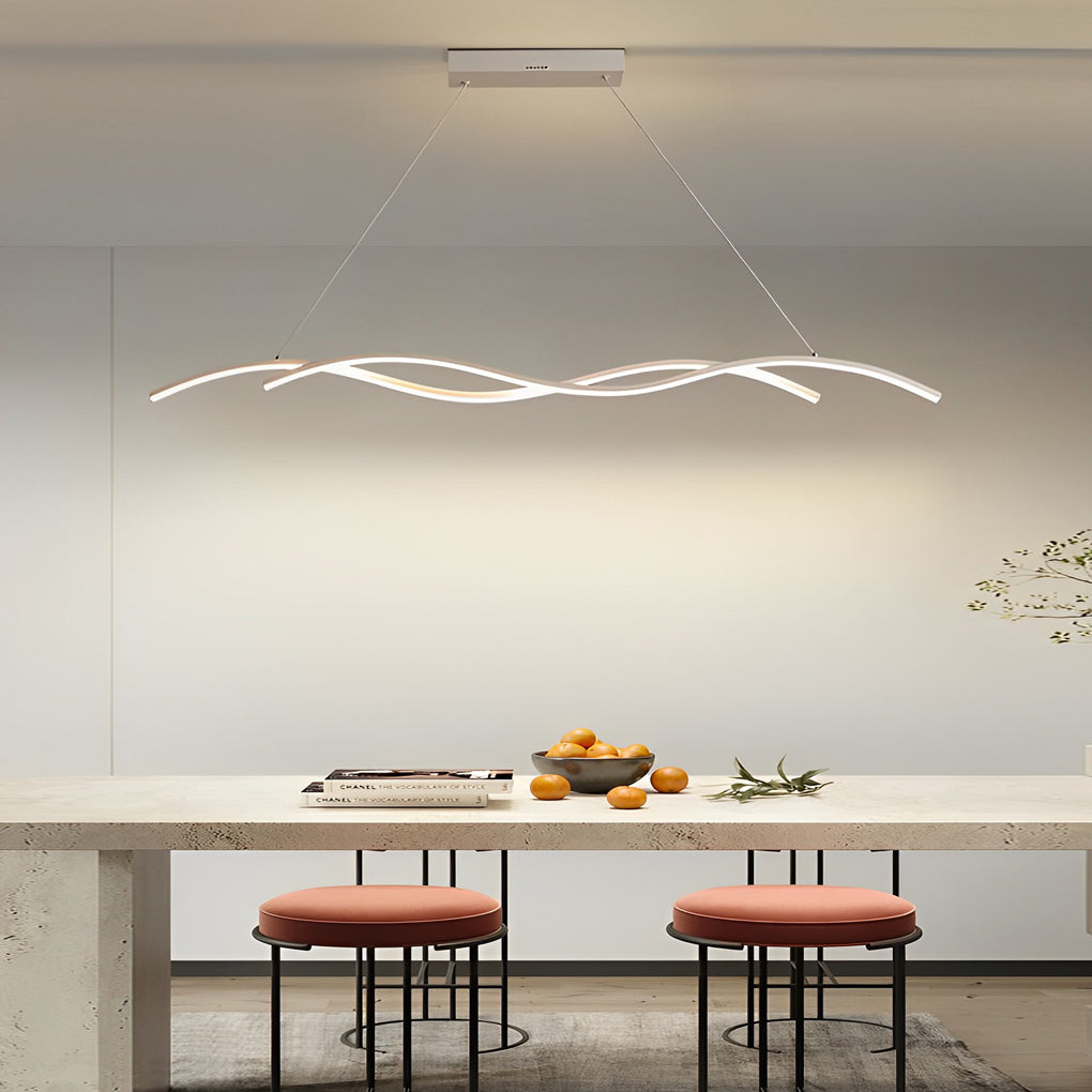 Contemporary Wave LED Pendant Light for Elegant Ceilings