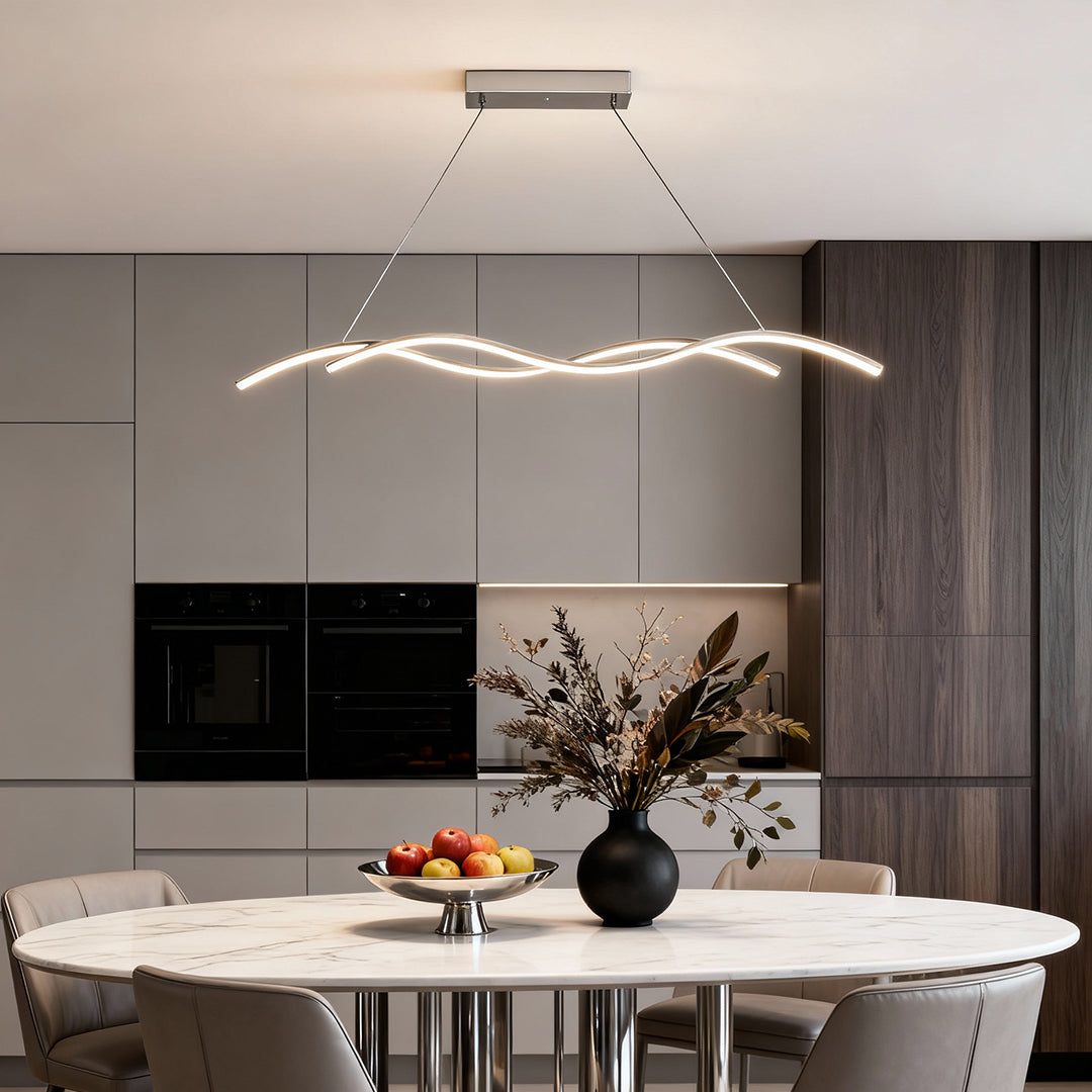 Contemporary Wave LED Pendant Light for Elegant Ceilings