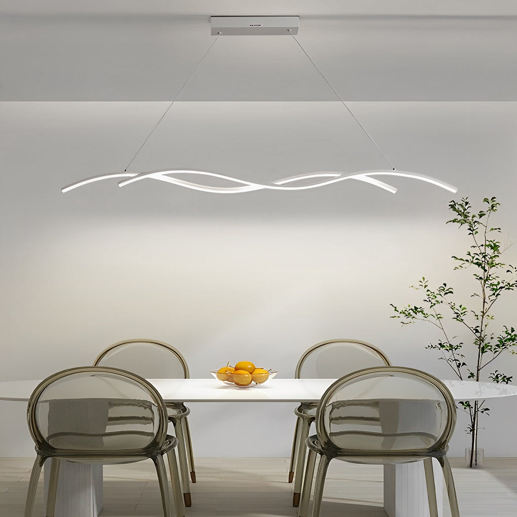 Contemporary Wave LED Pendant Light for Elegant Ceilings