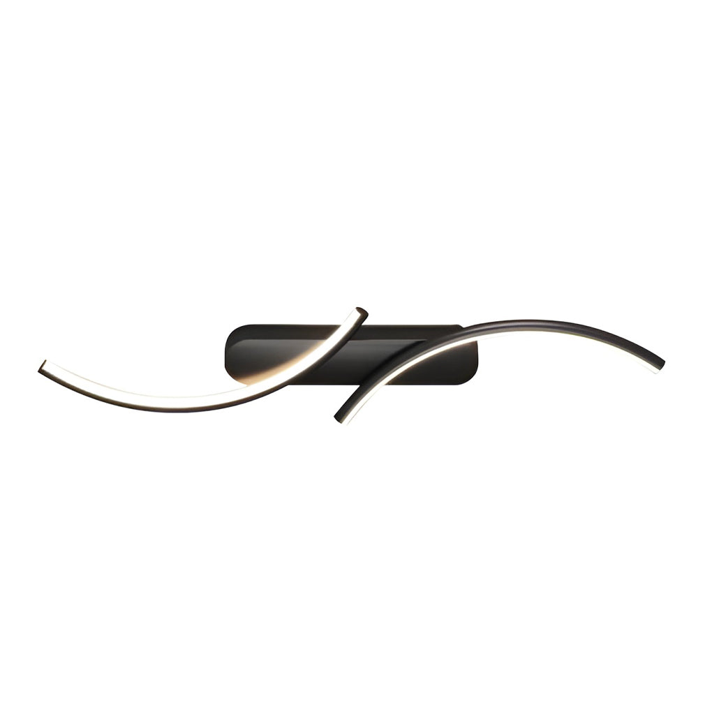 Contemporary S-Shaped LED Wall Sconce