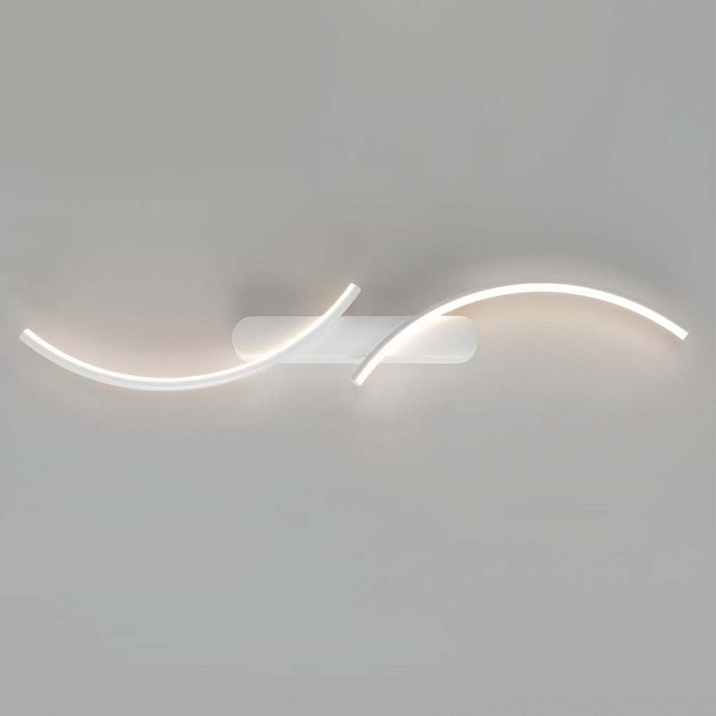 Contemporary S-Shaped LED Wall Sconce