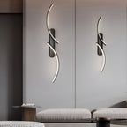 Contemporary S-Shaped LED Wall Sconce