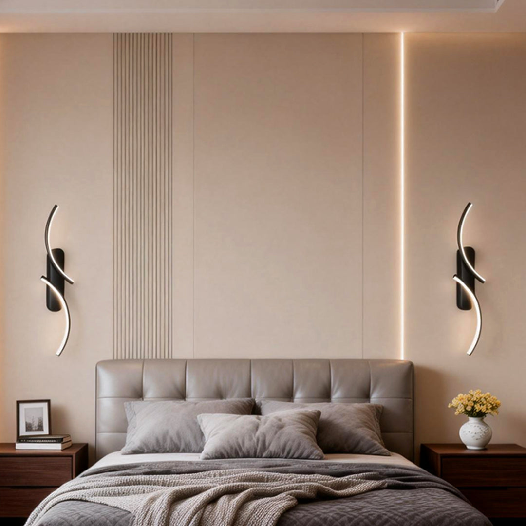 Contemporary S-Shaped LED Wall Sconce