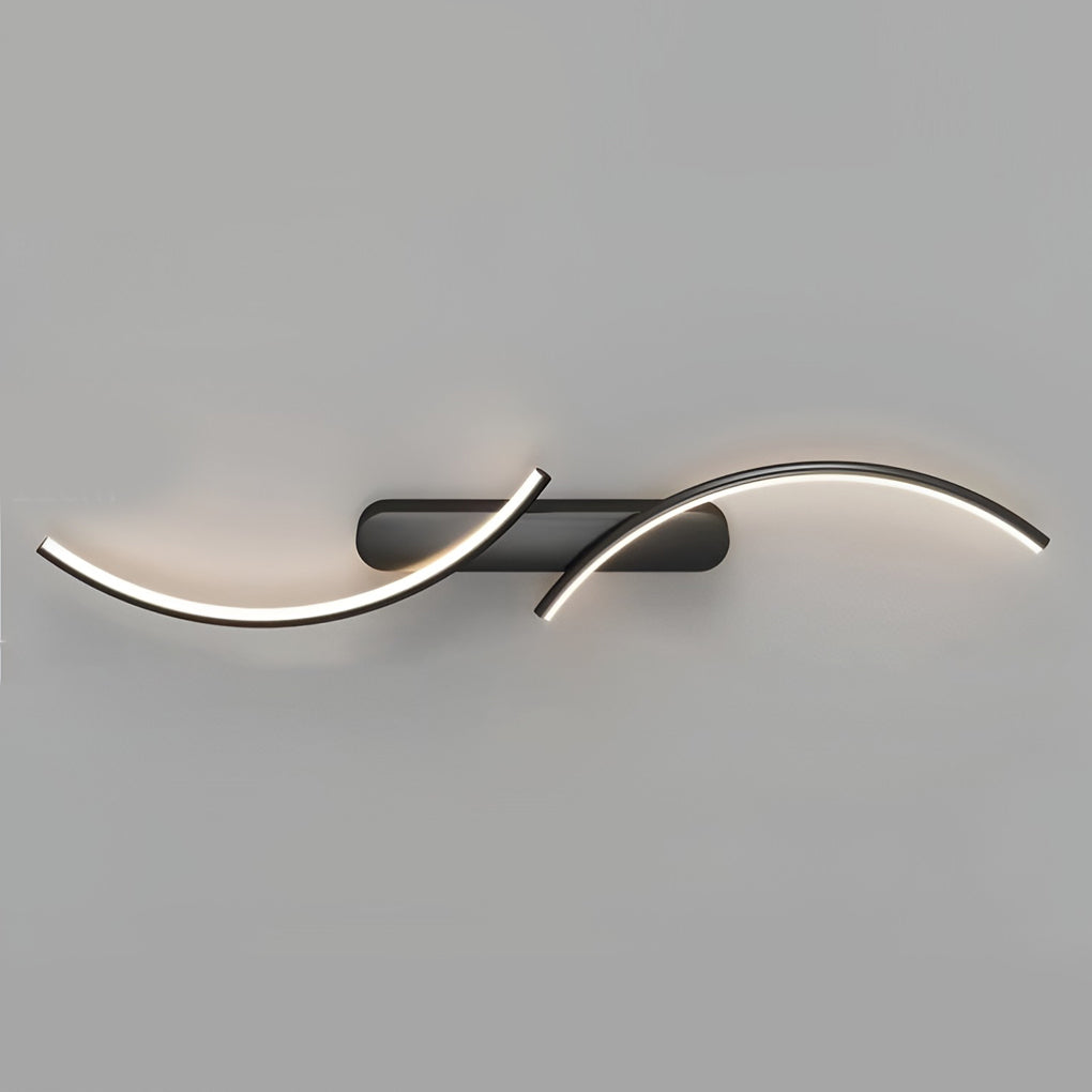 Contemporary S-Shaped LED Wall Sconce