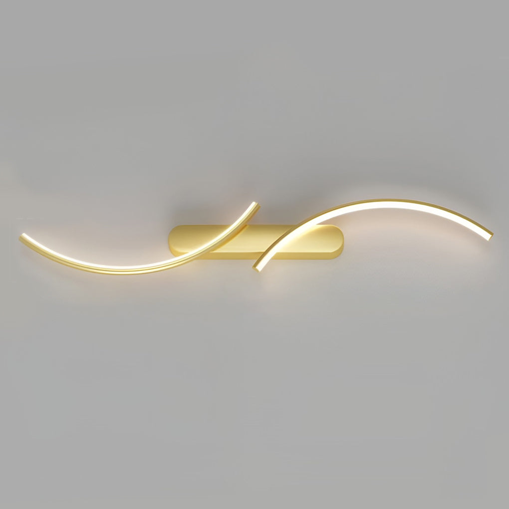 Contemporary S-Shaped LED Wall Sconce