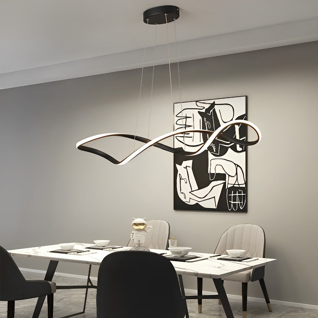 Modern Waveform LED Pendant Light for Stylish Ceilings