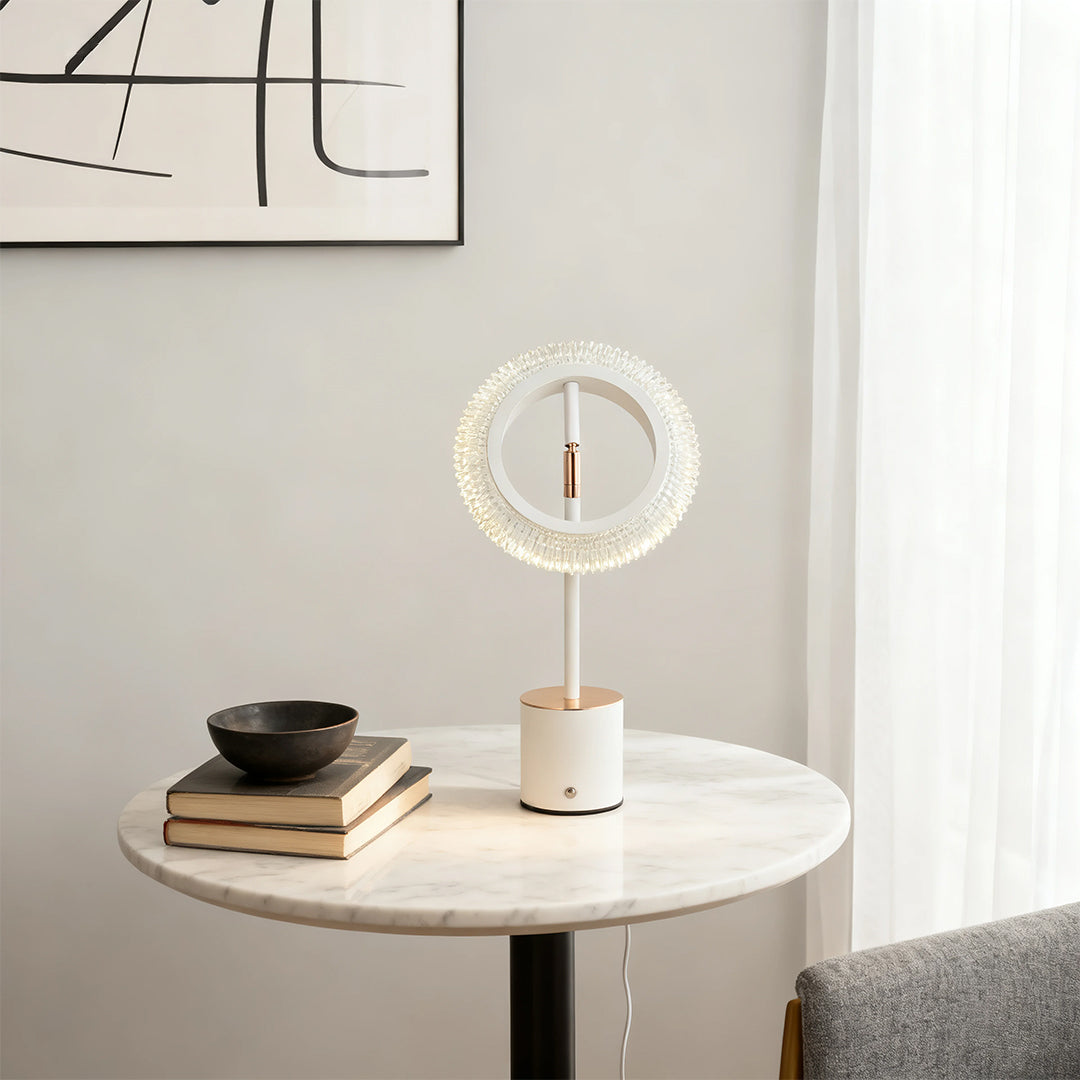 Minimalist Modern Ring Table Lamp with Touch Charging