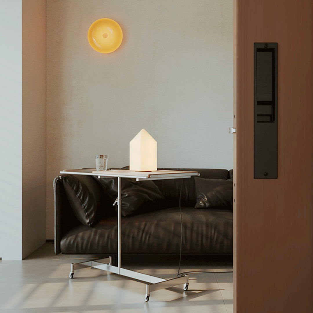 Contemporary White Table Lamp - Stylish Ambient Night Light