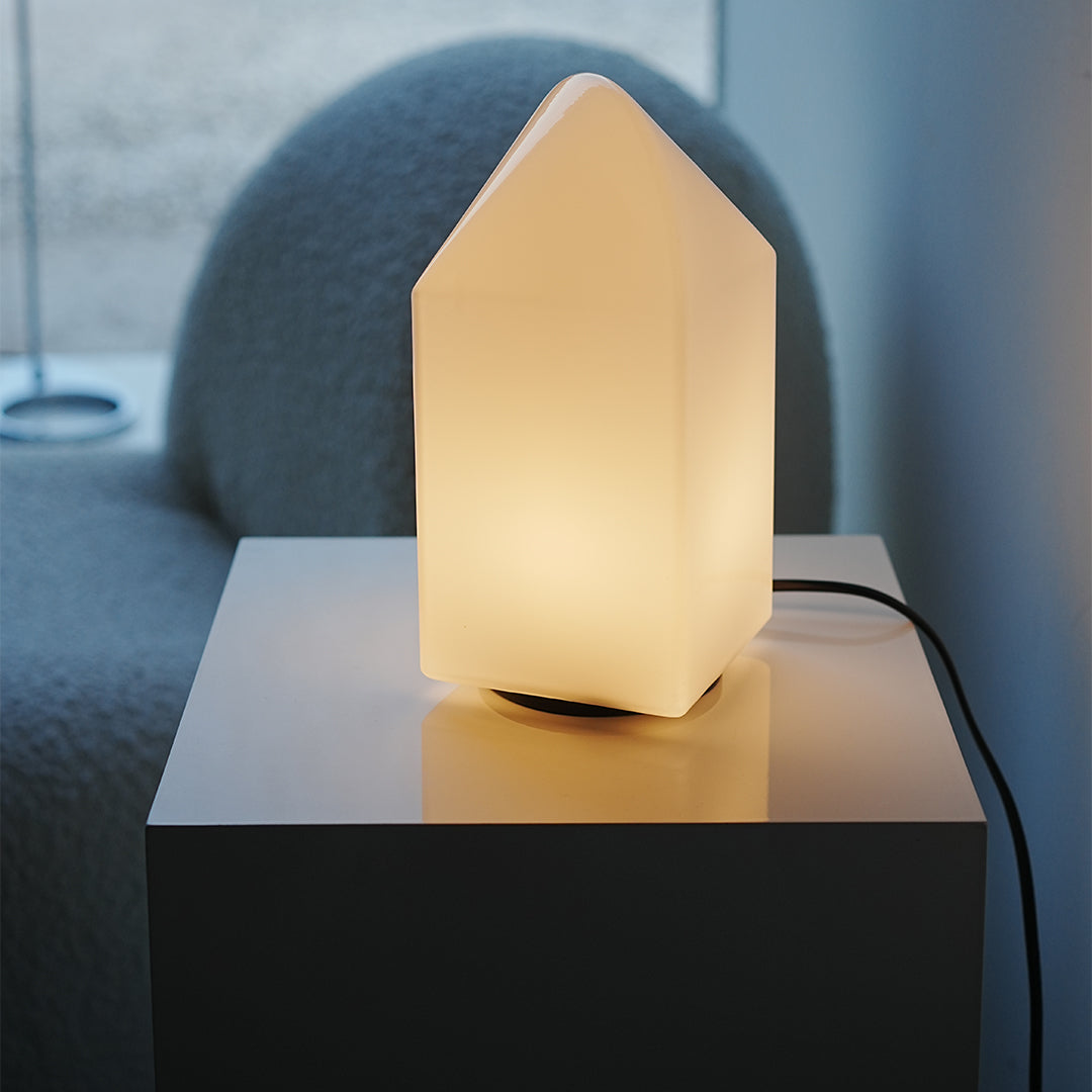 Contemporary White Table Lamp - Stylish Ambient Night Light