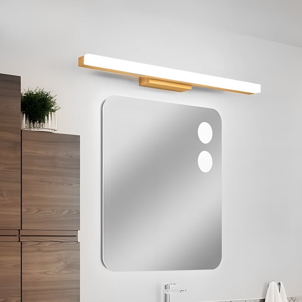 Contemporary Wooden LED Wall-Mount Vanity Light for Bathrooms