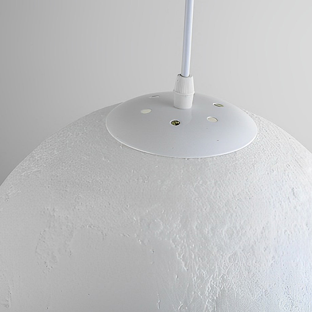 Crescent Moon Globe Pendant Light - White Ceiling Fixture