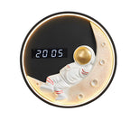 Premium Astronaut Moon LED Wall Light with Digital Clock - 3 Color Options