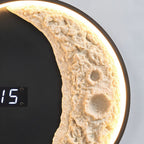 Premium Astronaut Moon LED Wall Light with Digital Clock - 3 Color Options