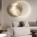 Modern LED Moon Wall Clock with USB Charging