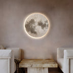 Modern Sandstone Moon Wall Lamp - USB Decorative Light