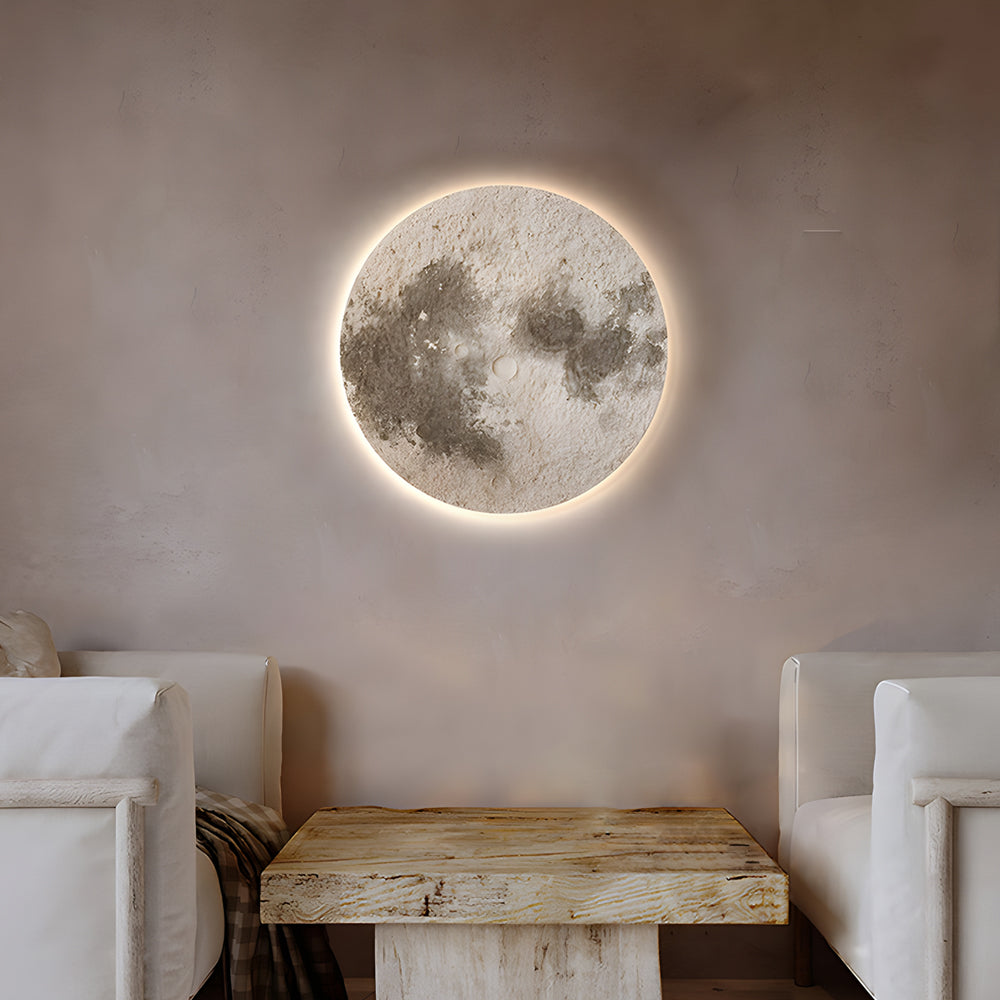 Modern Sandstone Moon Wall Lamp - USB Decorative Light
