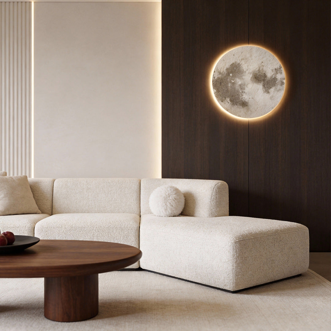 Modern Sandstone Moon Wall Lamp - USB Decorative Light