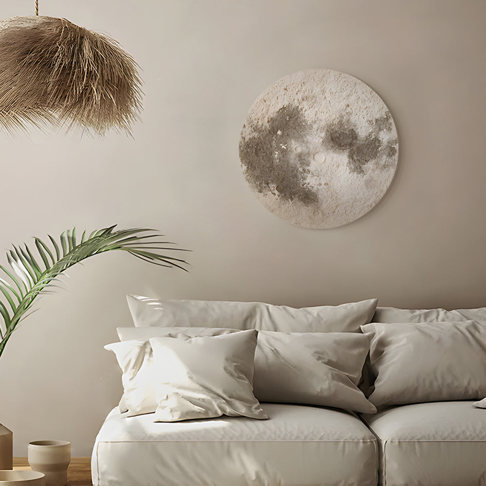 Modern Sandstone Moon Wall Lamp - USB Decorative Light