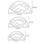 Premium Mountain LED Wall Art Lamp - Half-Circle Landscape Design